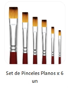 SET PINCELES PLANOS
